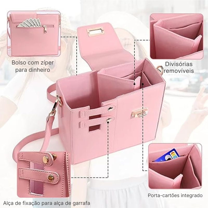Frauenhandtasche mit Untersetzer im Koffer-Stil Bruges