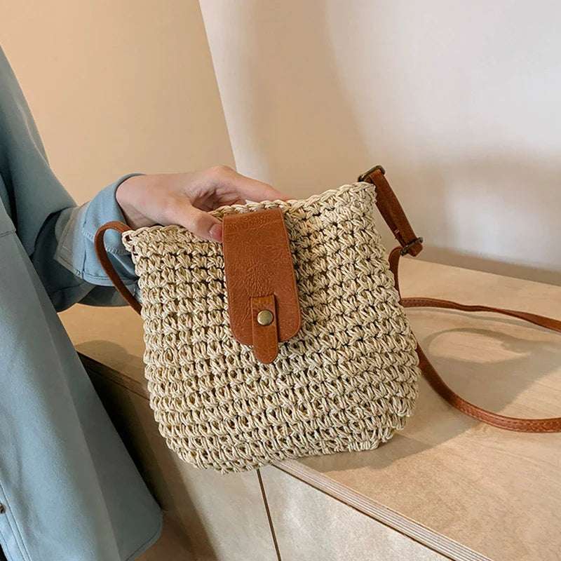 Damen Strandtasche Modisch mit Rahmen