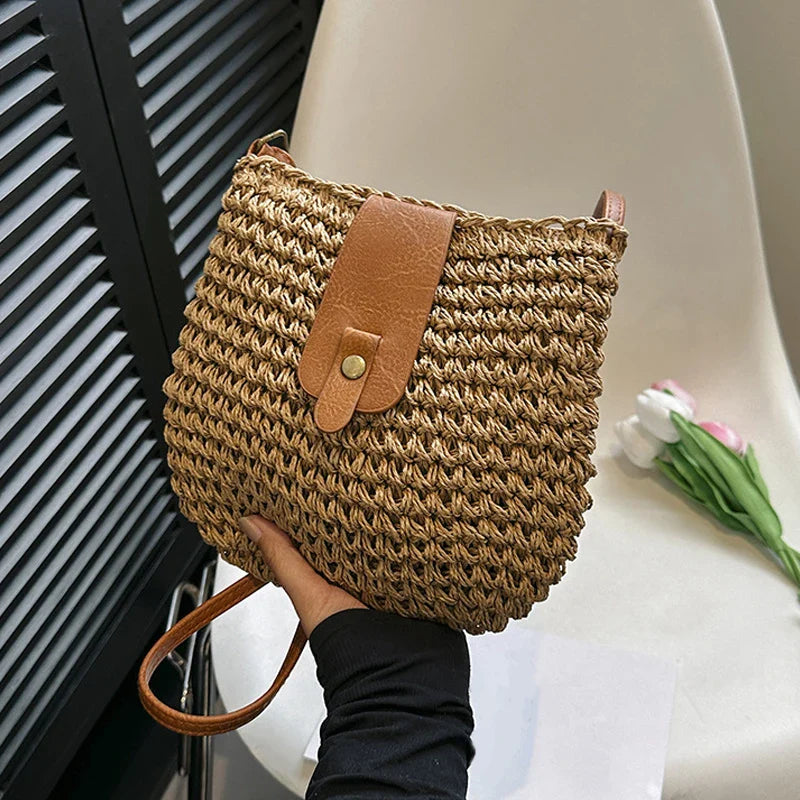 Damen Strandtasche Modisch mit Rahmen