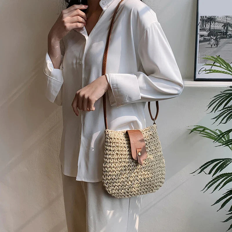 Damen Strandtasche Modisch mit Rahmen